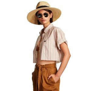 BRIXTON Joanna Straw Hat Honey Black size M